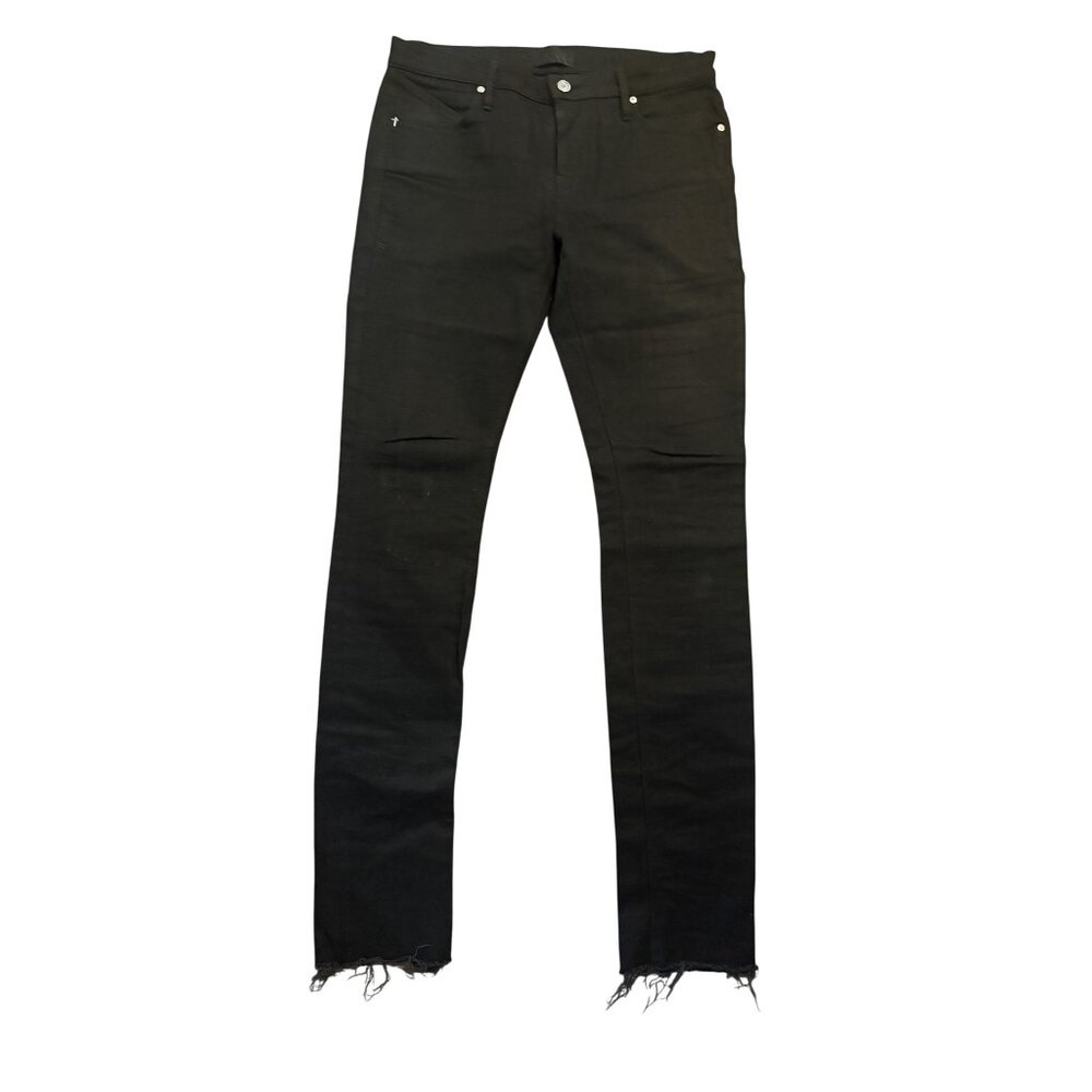 RtA Clayton Raw Hemmed Skinny Jeans in Black